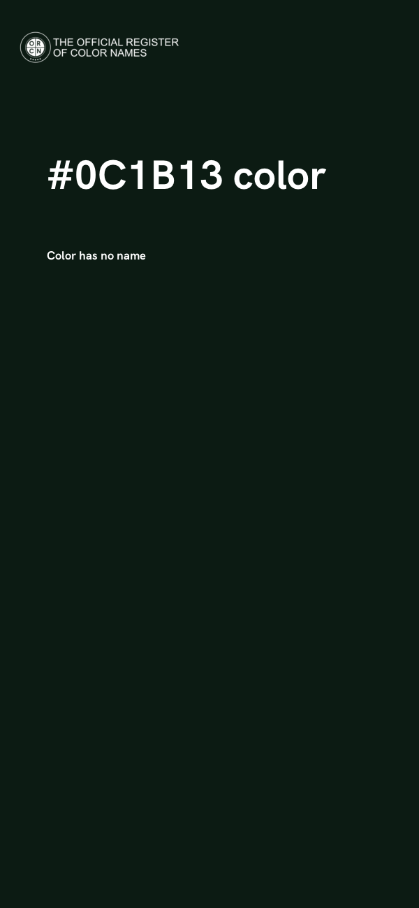 #0C1B13 color image