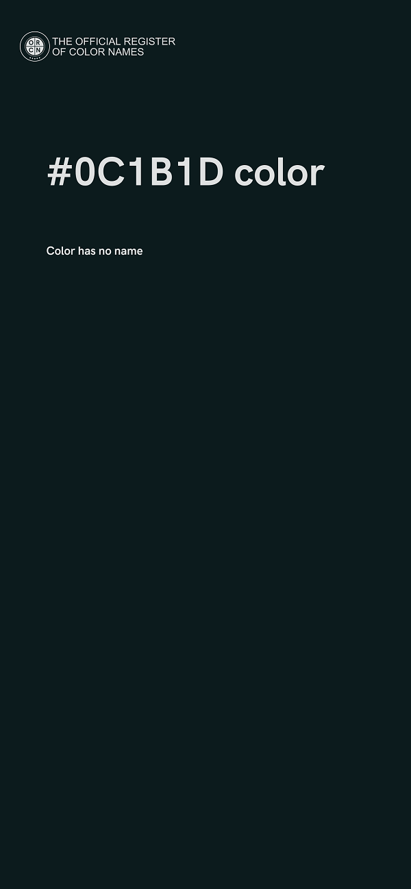 #0C1B1D color image