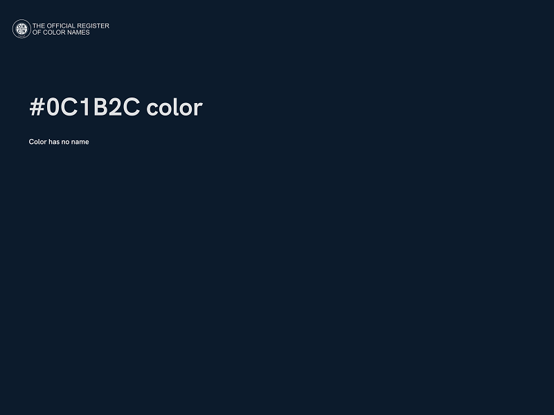 #0C1B2C color image