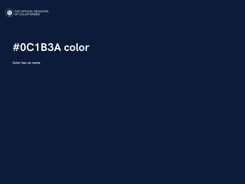 #0C1B3A color image