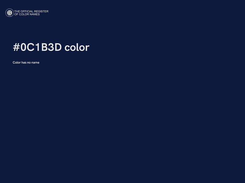 #0C1B3D color image