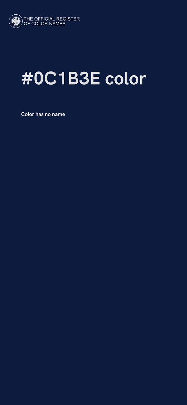 #0C1B3E color image