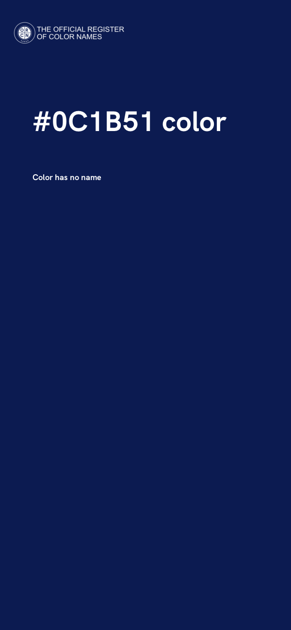 #0C1B51 color image