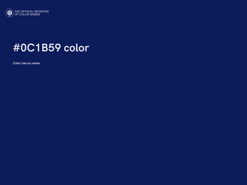 #0C1B59 color image