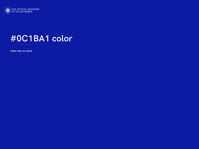 #0C1BA1 color image