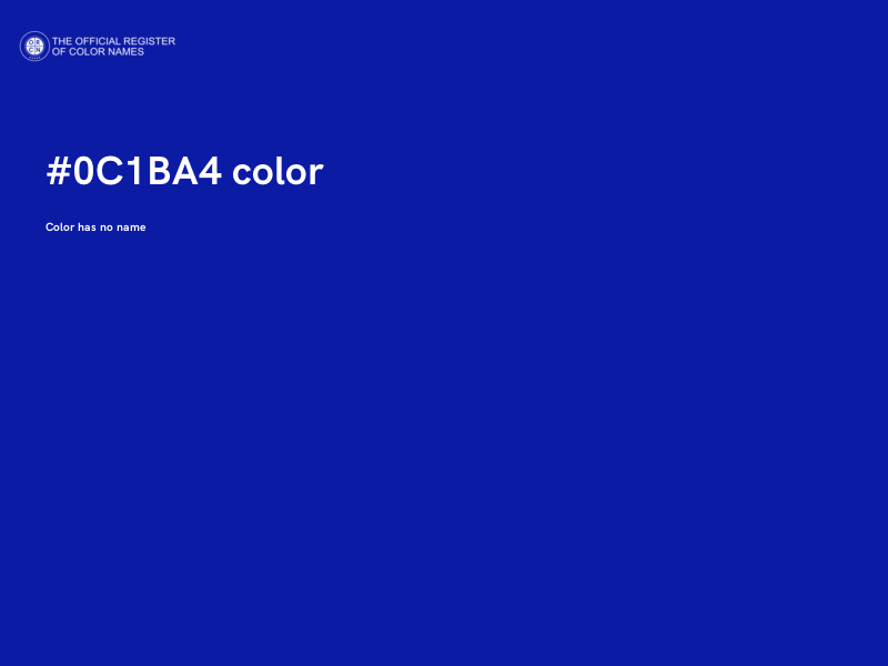 #0C1BA4 color image