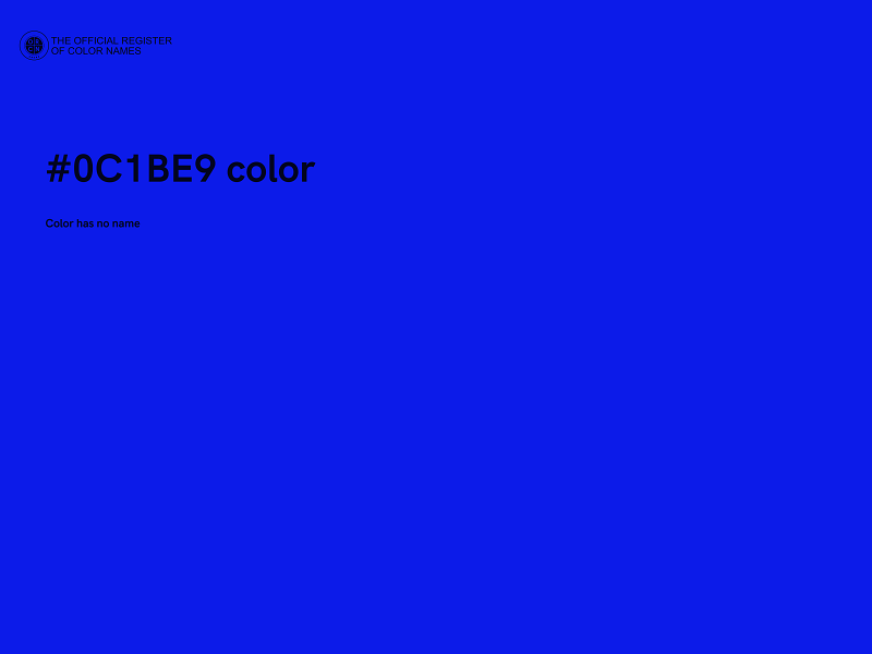 #0C1BE9 color image