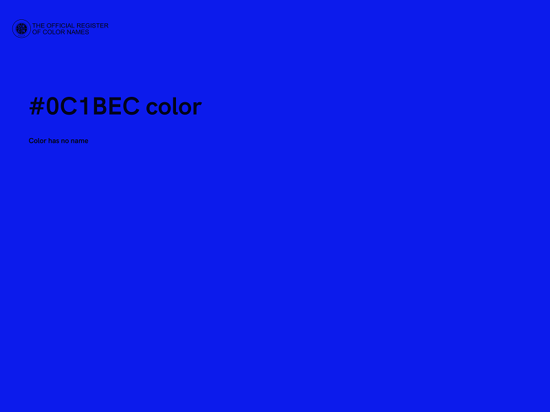 #0C1BEC color image