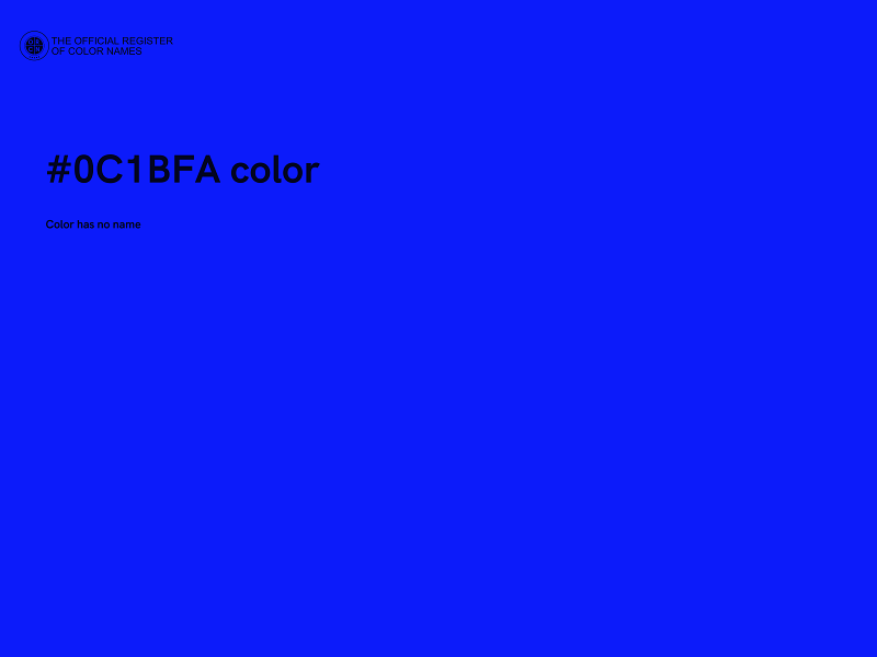 #0C1BFA color image