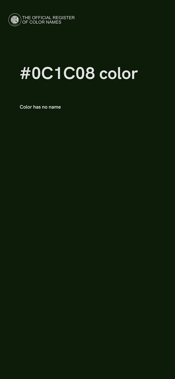 #0C1C08 color image
