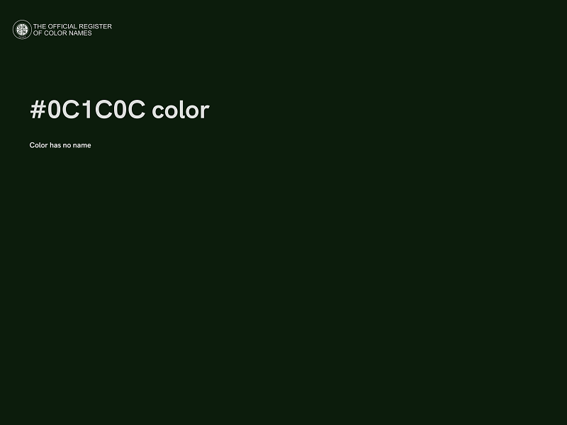 #0C1C0C color image