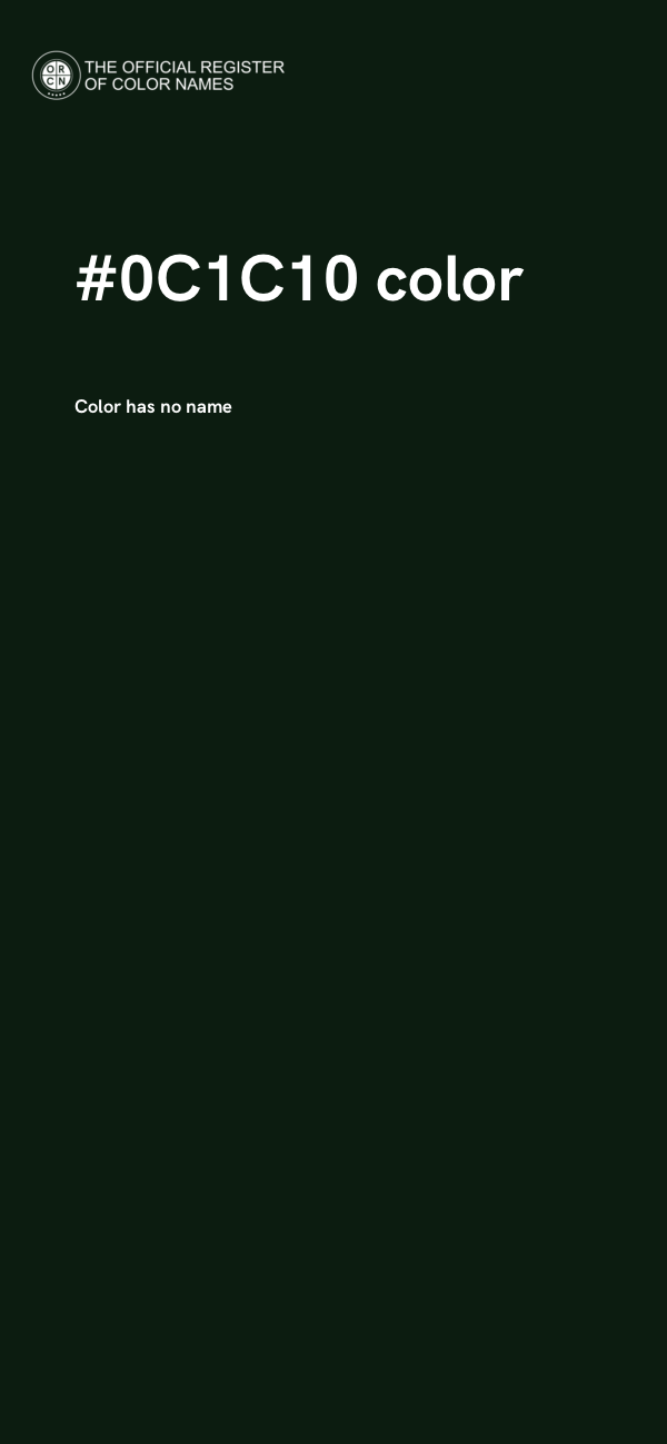 #0C1C10 color image