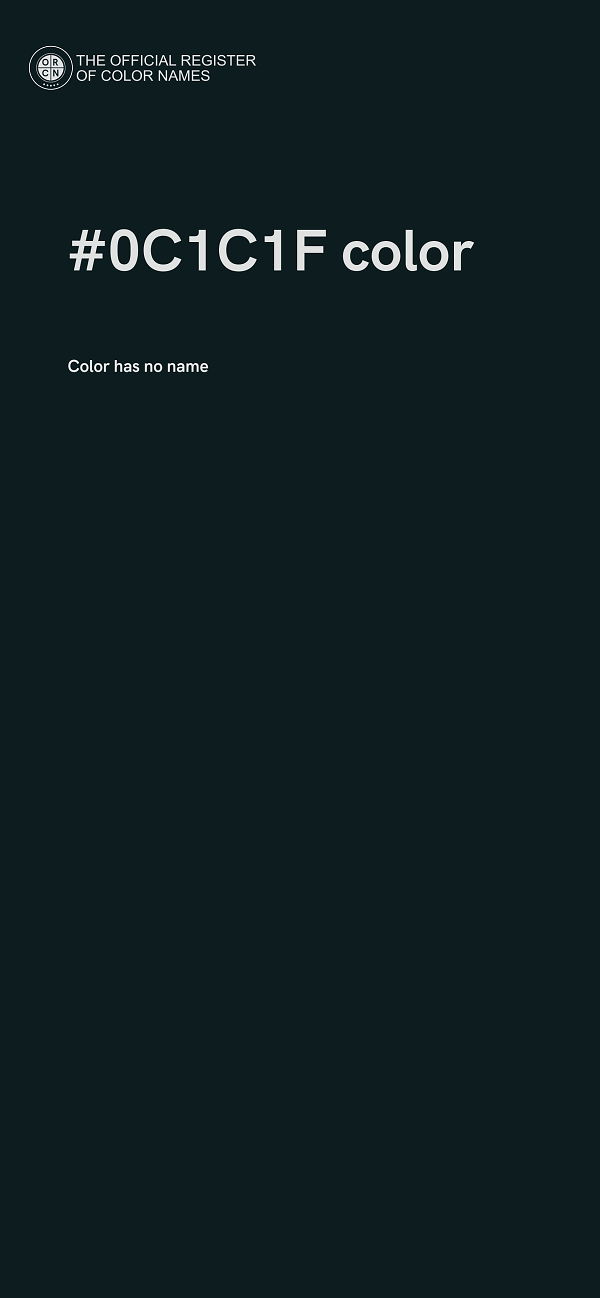 #0C1C1F color image