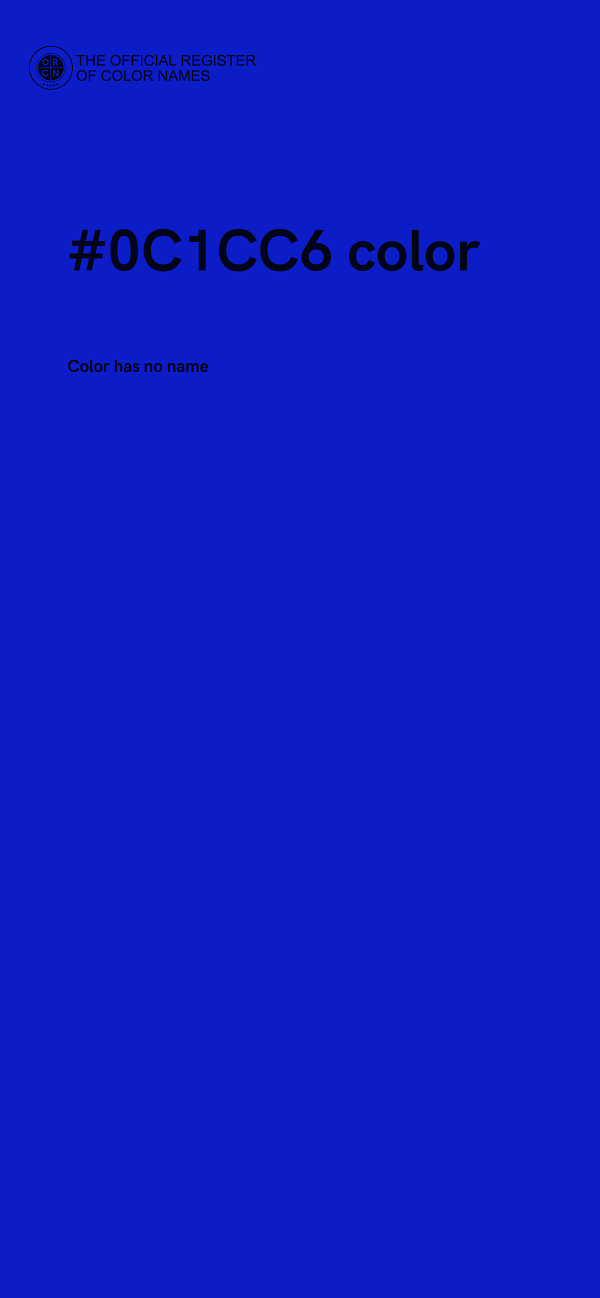#0C1CC6 color image