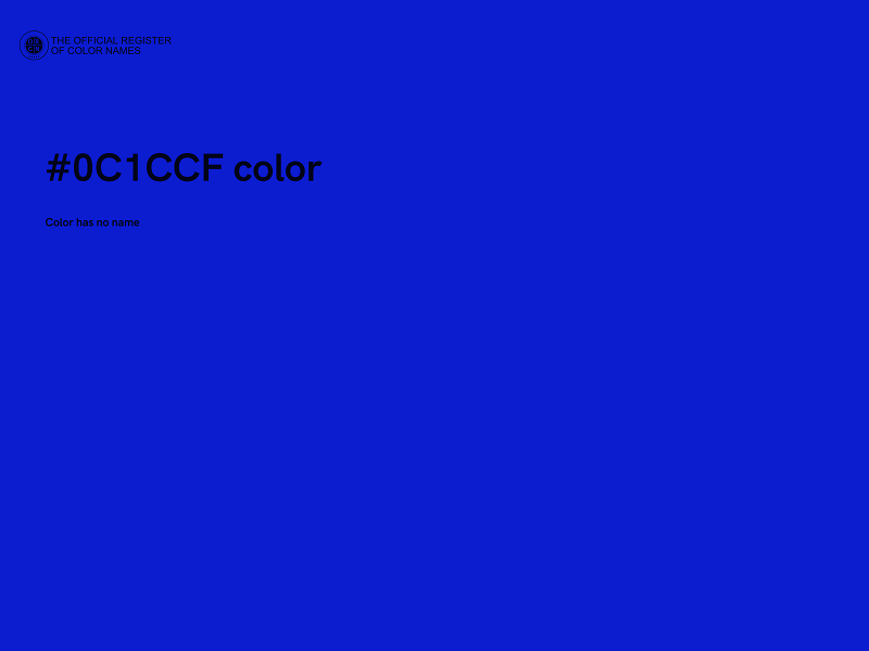 #0C1CCF color image