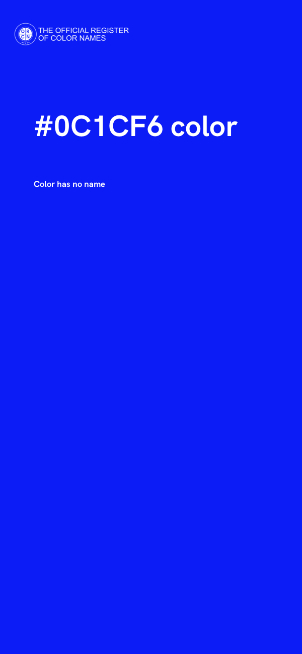 #0C1CF6 color image