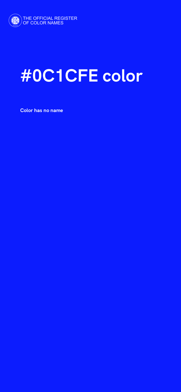 #0C1CFE color image