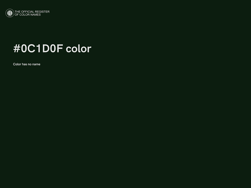 #0C1D0F color image