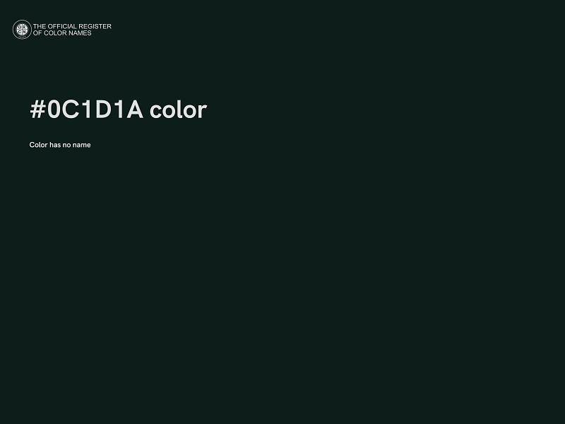 #0C1D1A color image