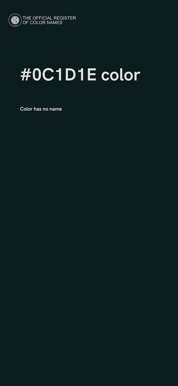 #0C1D1E color image