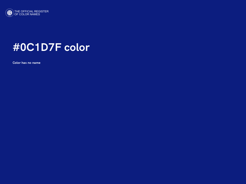 #0C1D7F color image