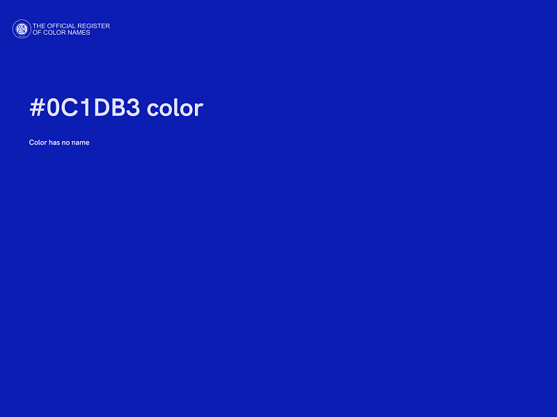 #0C1DB3 color image