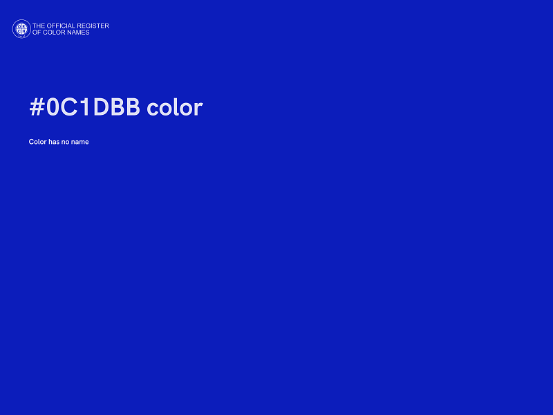 #0C1DBB color image