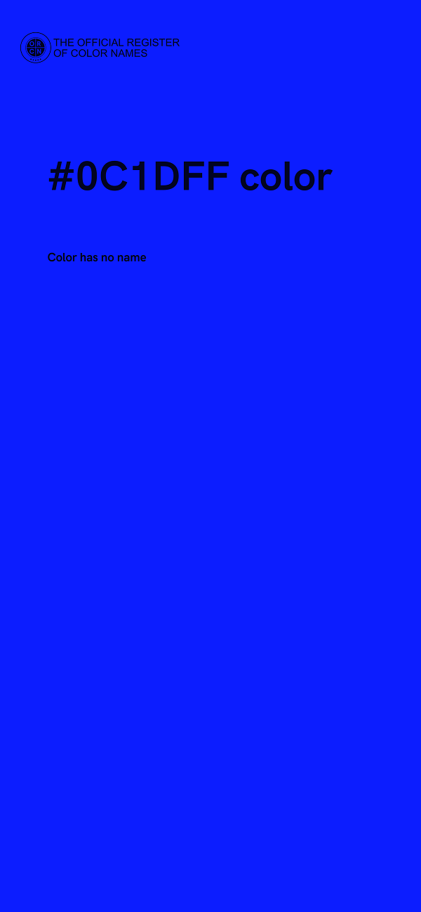 #0C1DFF color image