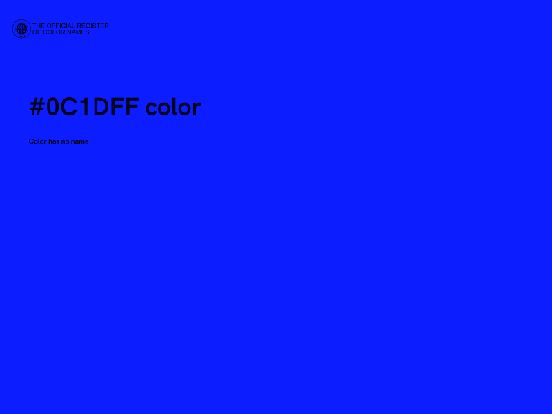#0C1DFF color image