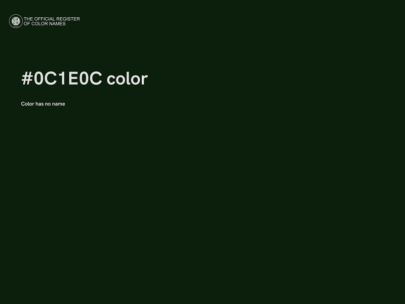 #0C1E0C color image