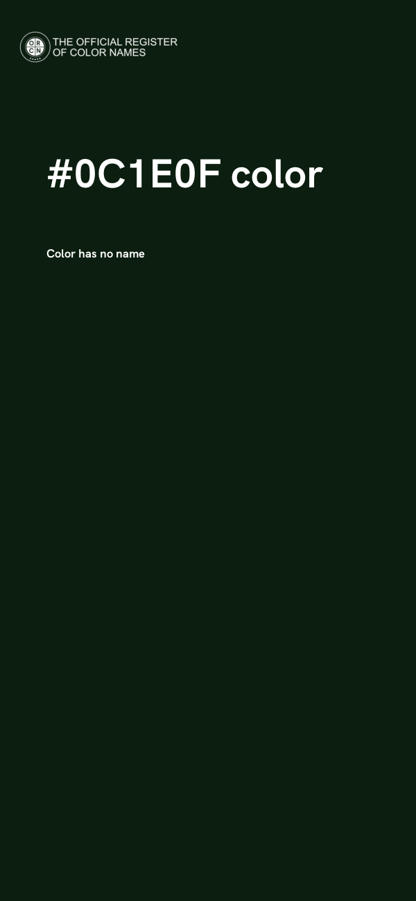 #0C1E0F color image