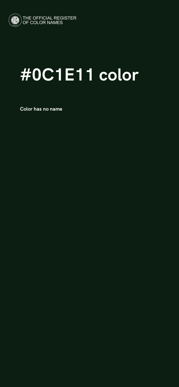 #0C1E11 color image