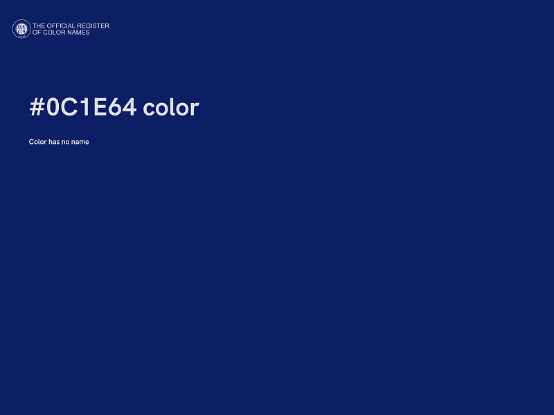 #0C1E64 color image