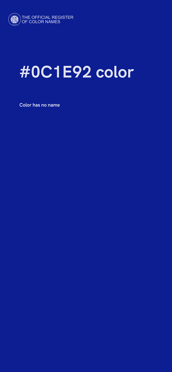 #0C1E92 color image