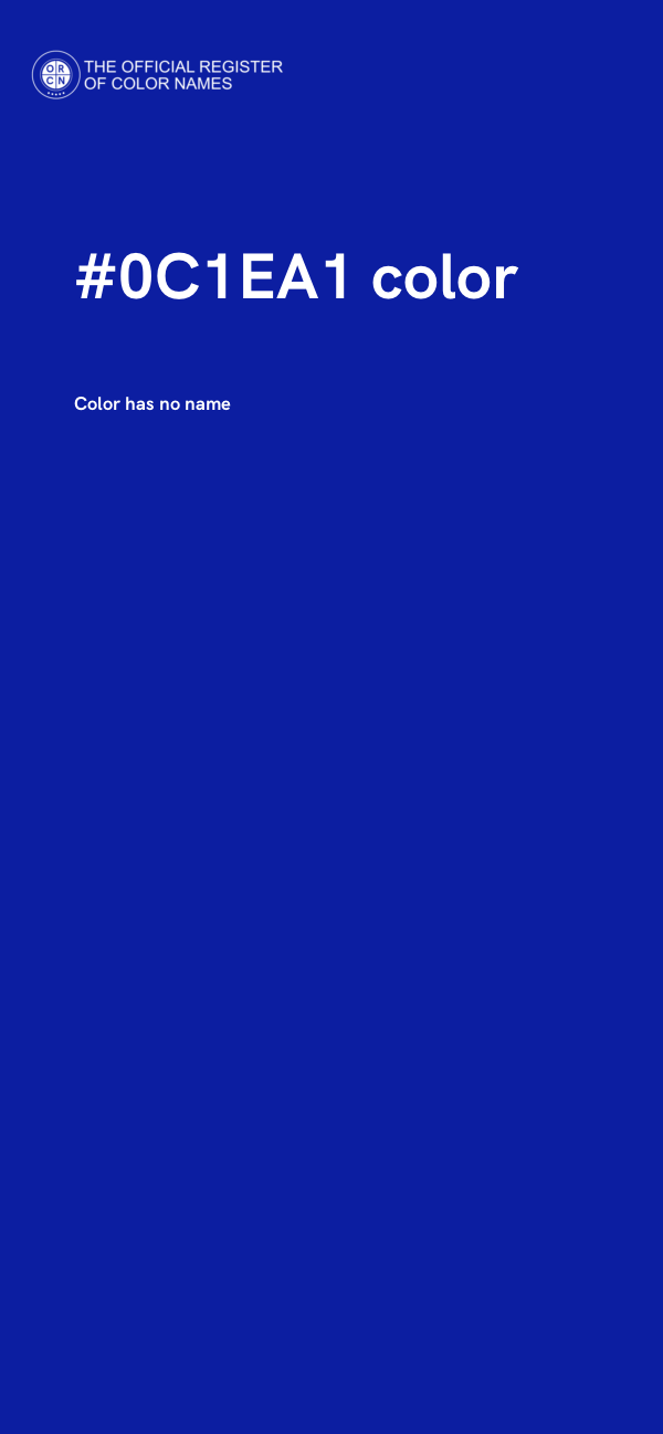 #0C1EA1 color image