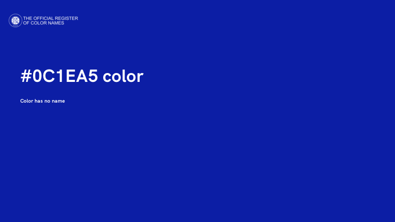 #0C1EA5 color image