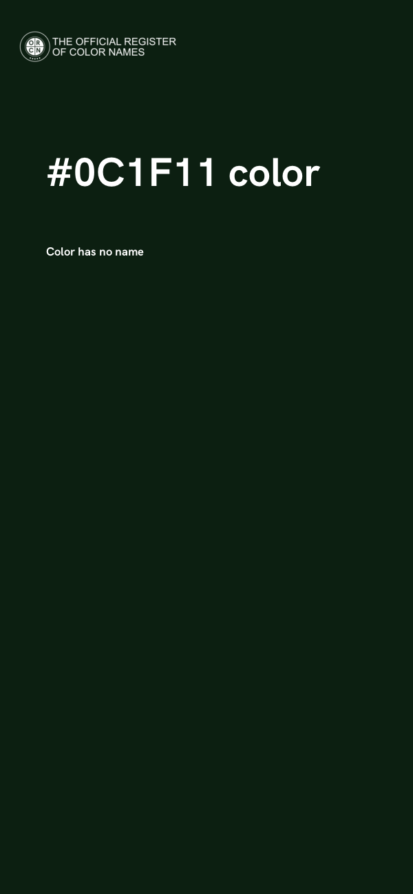 #0C1F11 color image