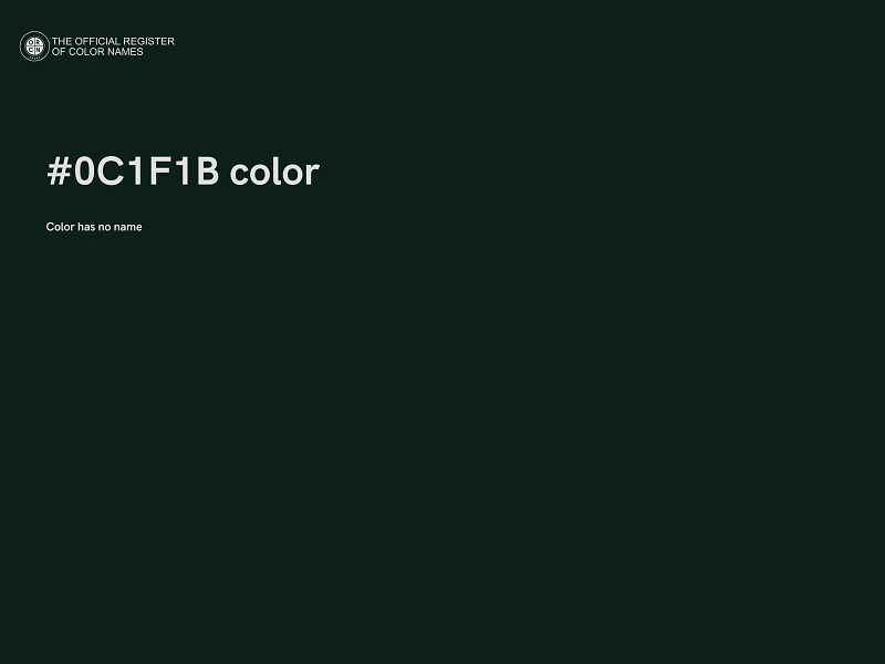 #0C1F1B color image