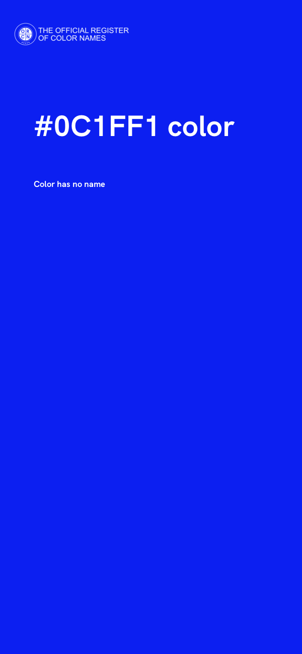 #0C1FF1 color image