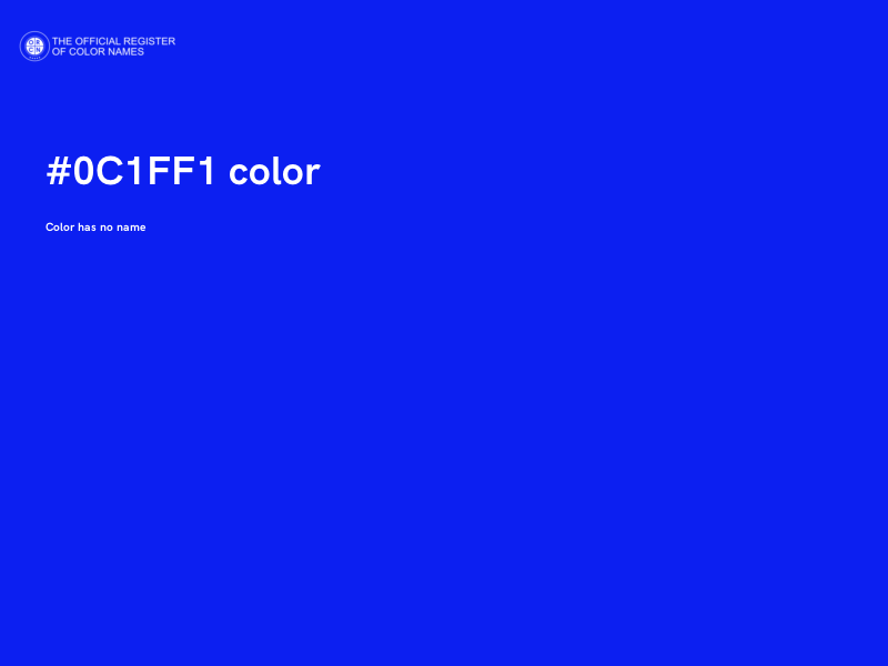 #0C1FF1 color image