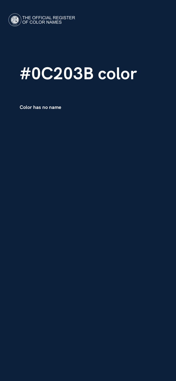 #0C203B color image