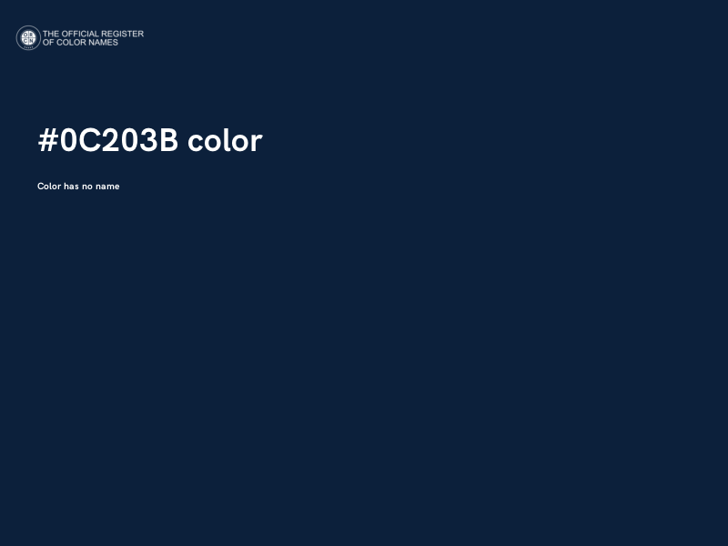 #0C203B color image
