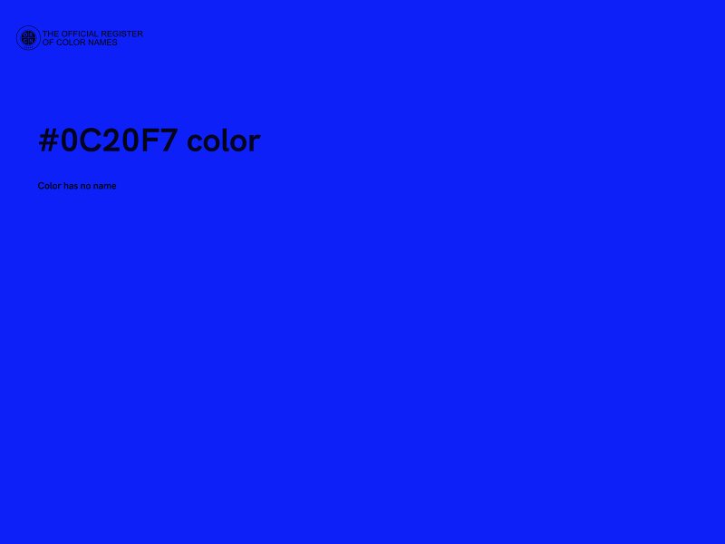 #0C20F7 color image