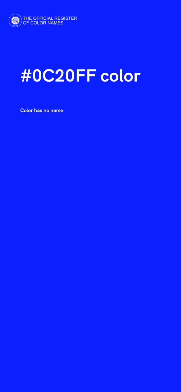 #0C20FF color image