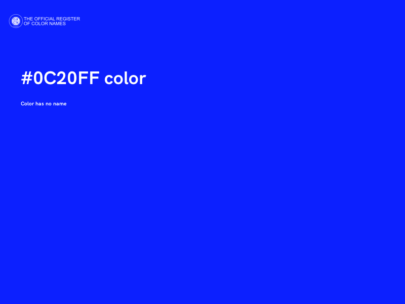 #0C20FF color image