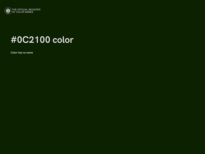 #0C2100 color image