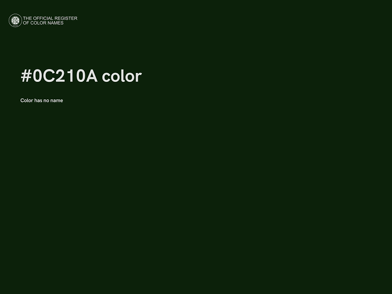 #0C210A color image