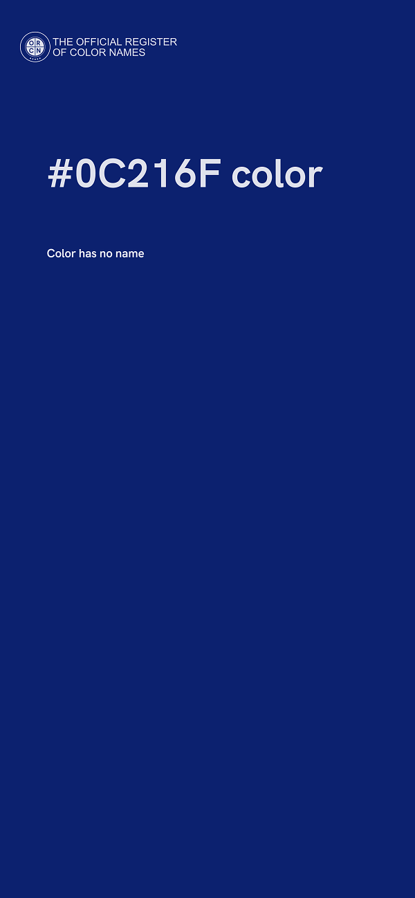 #0C216F color image