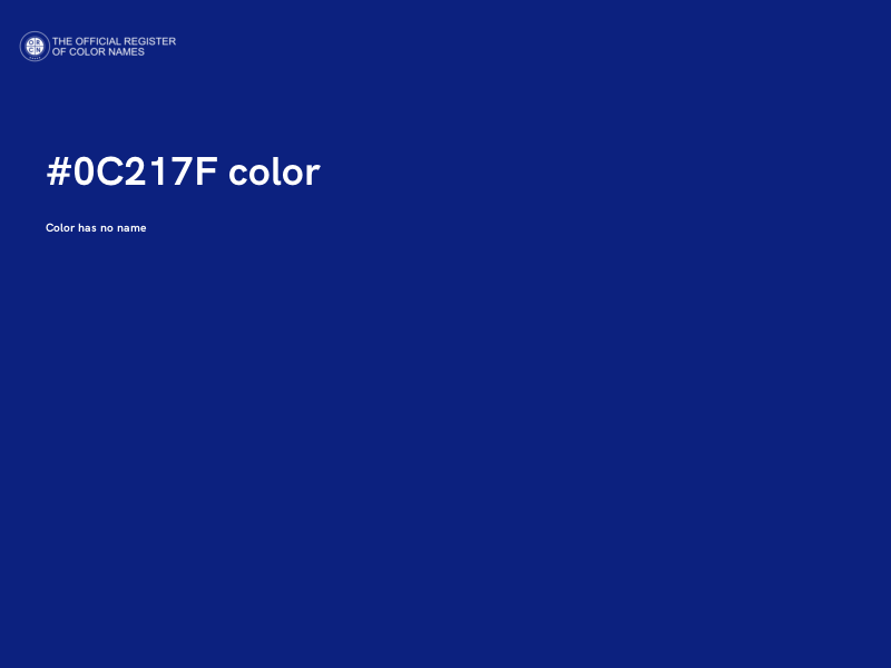 #0C217F color image