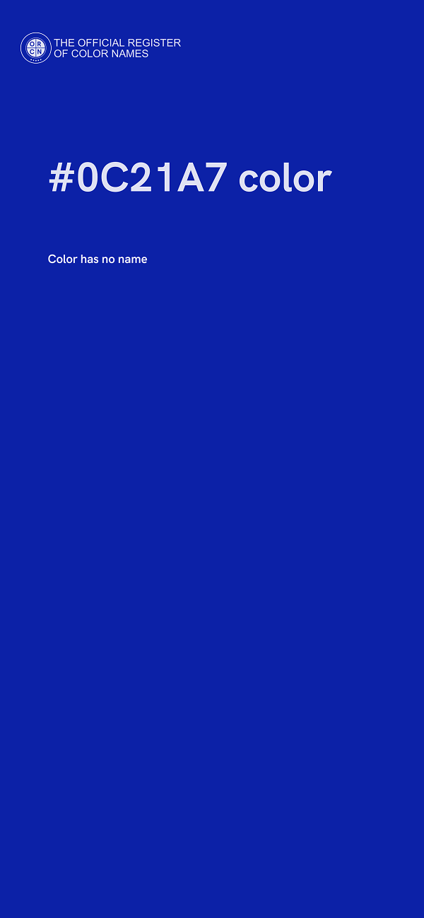 #0C21A7 color image